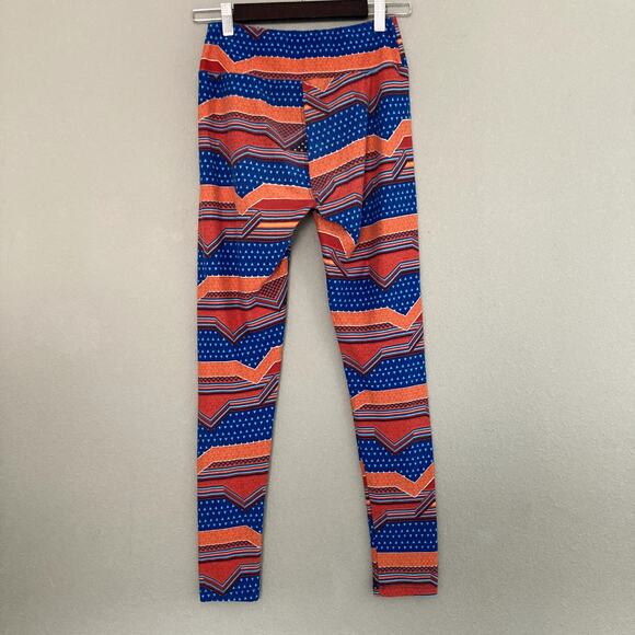 Lularoe Sunset Stripes Geometric Grand Canyon Leggings - One Size - 2-10 - Picture 5 of 8